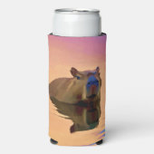 Capibara komt uit een rustig meer seltzer blikjeskoeler (Seltzer Voorkant)