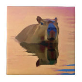 Capibara komt uit een rustig meer tegeltje (Voorkant)