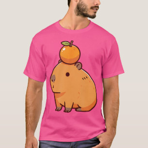 Capibara met Sinaasappel op het hoofd Capibara T-shirt