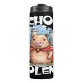Capibara met zwaard en kasteel thermosbeker (Voorkant)