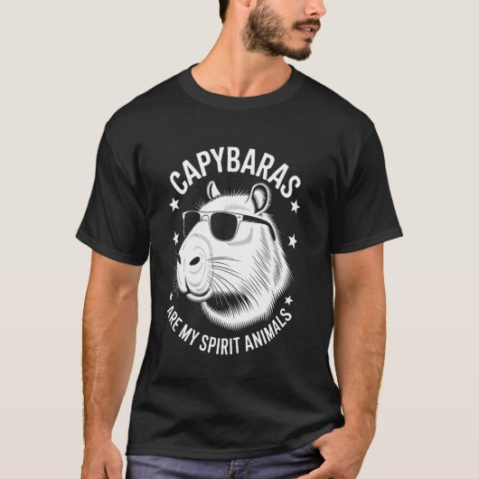 Capibara's Geestdier Grappige Capibara T-shirt (Voorkant)