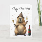 Capibara's Nieuwjaar Kaart (Voorkant)
