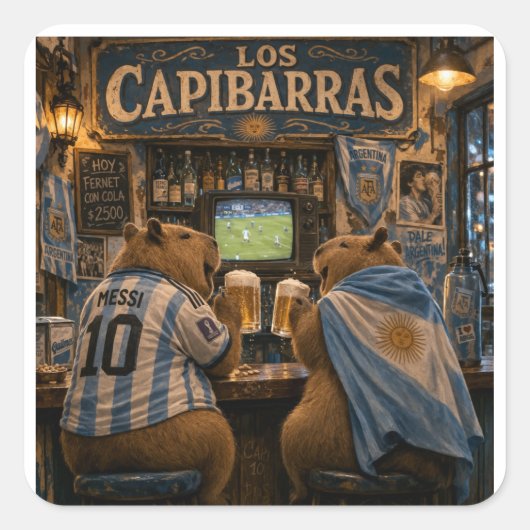 Capibarra Stickers bar brindis ilusión (Voorkant)