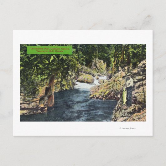 Capilano Canyon Uitzicht van de zalmpool Briefkaart (Voorkant)