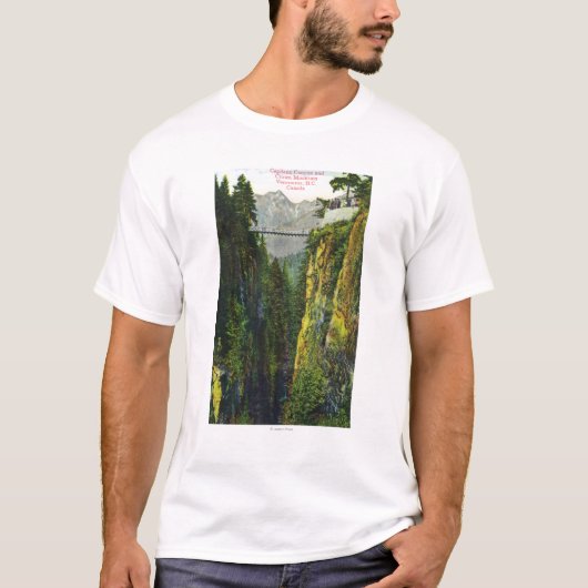 Capilano Canyon Uitzicht van het kroongebergte T-shirt (Voorkant)