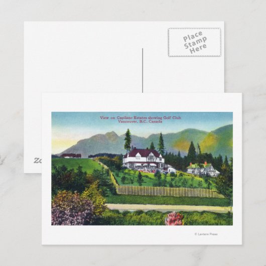 Capilano Estates die de Golfclub toont Briefkaart (Voorkant / Achterkant)