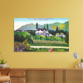 Capilano Estates die de Golfclub toont Canvas Afdruk (Insitu (Woonkamer))