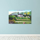 Capilano Estates die de Golfclub toont Canvas Afdruk (Insitu (Houten vloer))