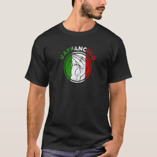 Capisci Vaffanculo Italiaanse vlag Handgebure T-shirt