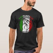 Capisci Vaffanculo Italiaanse vlag Handgebure T-shirt (Voorkant)
