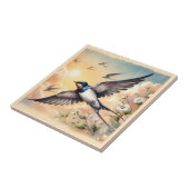 Capistrano Barn Swallows in Golden Sunset Tegeltje (Zijkant)