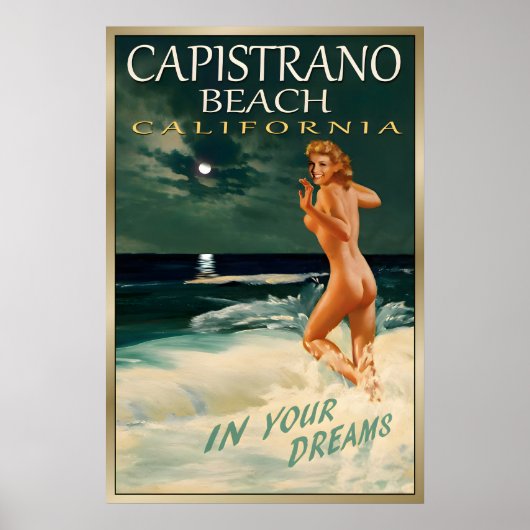 CAPISTRANO BEACH CA Originele Marilyn Monroe Reis Poster (Voorkant)