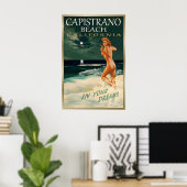 CAPISTRANO BEACH CA Originele Marilyn Monroe Reis Poster (Thuiskantoor)