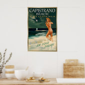 CAPISTRANO BEACH CA Originele Marilyn Monroe Reis Poster (Keuken)