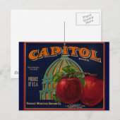 Capital Apple Label Sacramento Briefkaart (Voorkant / Achterkant)