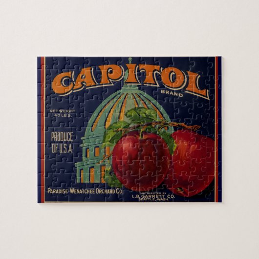 Capital Apple Label Sacramento Legpuzzel (Horizontaal)
