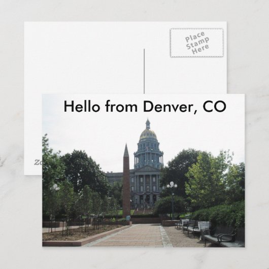 Capital Building Denver Briefkaart (Voorkant / Achterkant)