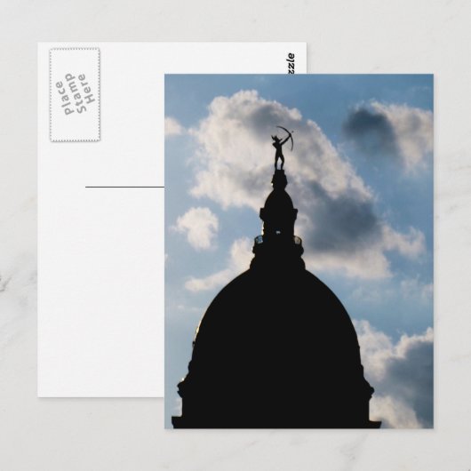 Capital Dome Topeka Kansas Briefkaart (Voorkant / Achterkant)