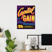 Capital Gain Guadalupe California Vegetables Gold Poster (Thuiskantoor)