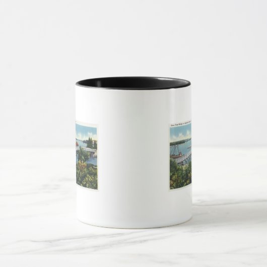 Capital Island New Foot Bridge Uitzicht Mok (Midden)