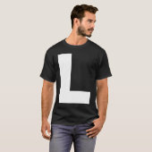 Capital L Bold Alphabet Letter Monogram Uppercase T-shirt (Voorkant volledig)
