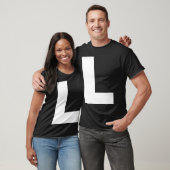 Capital L Bold Alphabet Letter Monogram Uppercase T-shirt (Unisex)