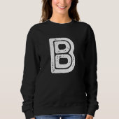 Capital Letter B Monogram Rust Font Initial Alphab Trui (Voorkant)
