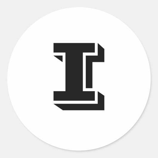 Capital Letter I Small Round Stickers by Janz (Voorkant)