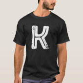 Capital Letter K Monogram Rust Font Initial Alphab T-shirt (Voorkant)