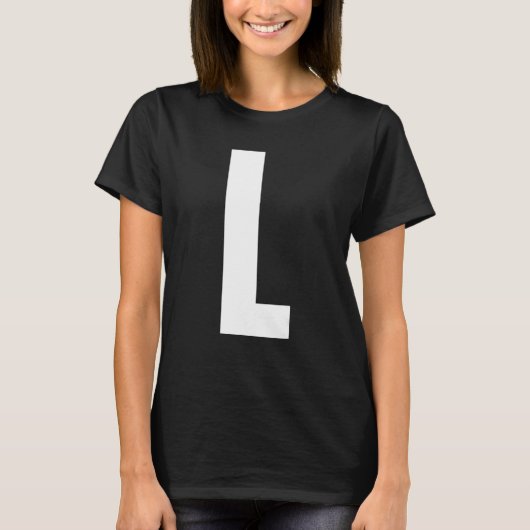 Capital Letter L Monogram Anton Font Initial Alpha T-shirt (Voorkant)