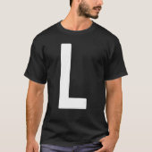 Capital Letter L Monogram Norwester Font Initial A T-shirt (Voorkant)