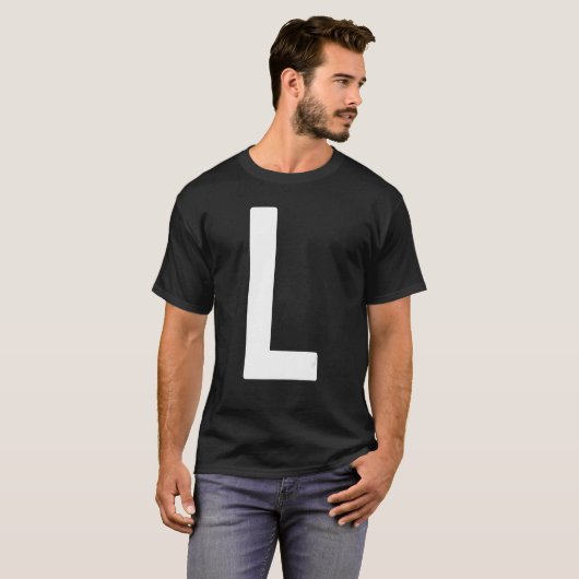 Capital Letter L Monogram Norwester Font Initial A T-shirt (Voorkant volledig)