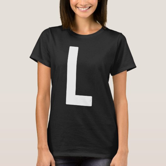 Capital Letter L Monogram Norwester Font Initial A T-shirt (Voorkant)