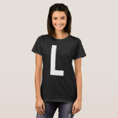 Capital Letter L Monogram Norwester Font Initial A T-shirt (Voorkant volledig)
