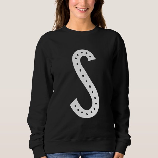 Capital Letter S Monogram Initial Alphabet Trui (Voorkant)