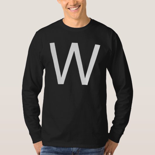Capital Letter W Monogram Poppins Font Initial Alp T-shirt (Voorkant)