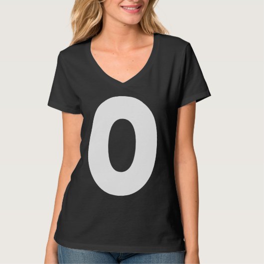 Capital O Bold Alphabet Letter Monogram Uppercase  T-shirt (Voorkant)