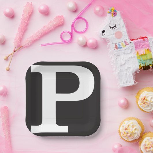 Capital P Paper-Borden Papieren Bordje (Feest)