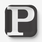Capital P Paper-Borden Papieren Bordje (Voorkant)