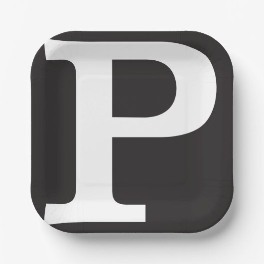 Capital P Paper-Borden Papieren Bordje (Voorkant)
