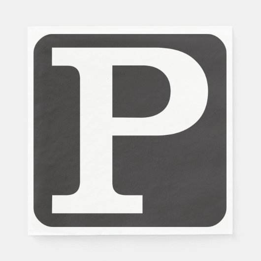 Capital P Papieren servetten (Voorkant)