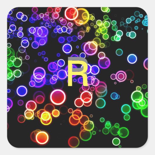 Capital R-sticker Vierkante Sticker (Voorkant)