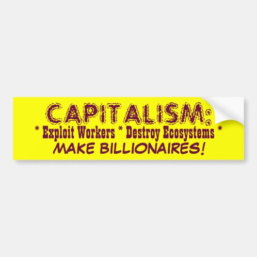 CAPITALISME-bumpersticker Bumpersticker (Voorkant)
