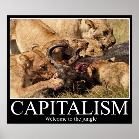 Capitalisme Demotivationaal Poster (Voorkant)