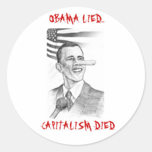 Capitalisme Died Ronde Sticker