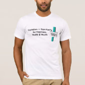 Capitalisme = geluk, gezondheid en rijkdom t-shirt (Voorkant)