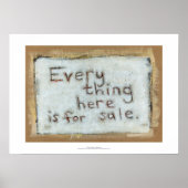 Capitalisme schildert rauwe primitt leuke moderne  poster (Voorkant)