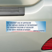 Capitalisme/Socialisme (Churchill) Bumpersticker (Op auto)