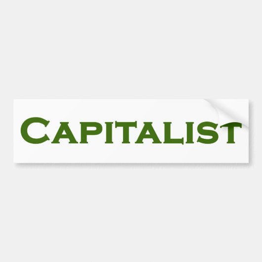 CAPITALIST Bumpersticker (Voorkant)