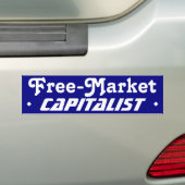 Capitalist voor de vrije markt bumpersticker (Op auto)